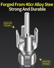 LINGIGAOUT Internal & External Pipe Threading Tool, PVC Pipe Threader, Pipe Threading Tool, 1/2'' 3/4'' Dies Electric Drill Compatible for Home Repair (2PCS) (1/2+3/4)