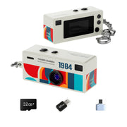 G6 Mini Thumb Camera, Portable Keychain Pocket Camera with 32GB TF Card, Wearable Photography Pendant with Type-C Adapter, Tiny Digital Gadget for Instant Phone Uploads (White)