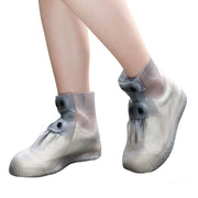 JEVRKAPZ Waterproof rain Shoe Covers Not-Slip Durable Rain Shoe Covers Reusable Silicone Shoe Protectors Sand Control Foldable Rain Snow Boots Overshoes for Man and Women (Gray, XXL)