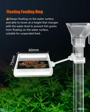 KINGYEENUO Shrimp Feeding Dish Set, Aquarium Fish Feeder Tube Kit with Feeding Ring, Cleaning Brush, Fish Tank Feeding Tube for Fish Tank