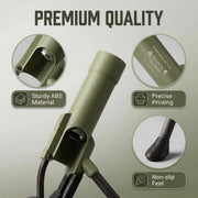 51mm Mortar Bottle Opener, Hands-Free Push Down Cap Launcher, Heavy-Duty Beer Bottle Opener, Funny Mortar-Shaped Bottle Opener with Cap Launcher, Home Bar Desk Decor Gift for Men Dad (Green)