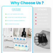 2 Pcs Keyboard Fidget Toy for Adult, Cat Shape Clicker Keyboard Fidget Keychain with LED Lights, White 4-in-1 Loud Stress Relief Fidget Keyboard for Anxiety Decompression (White)