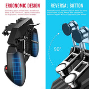DELAM Mobile Game Controller for iPhone & Android, Pubg Mobile Controller with Cooling Fan, Phone Triggers for Gaming, Gaming Grip Joystick Gamepad Shoot Aim Keys for 4.7-6.5" Phone