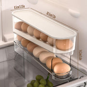 WACOI Auto Rolling Fridge Egg Organizer, Space Saving Eggs Dispenser for Refrigerator Storager, Home Egg Holder, 1 pack