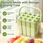 Silicone Long Ice Stick Mold with Lid, Rectangular Narrow Ice Cube Tray Flexible Easy Release Ice Maker for Juice Drink Bottles