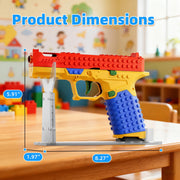 Nyrvexa Tactical DIY Building Block Handle Set,Fun Building Block Kit with Display Stand for Adults,Fun Assembly Toy with Reusable Parts, for Boys & Girls