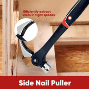 Forged Steel Claw Hammer with Magnetic Nail Starter & Shock-Absorbing Grip - Heavy Duty Framing, Carpentry, and DIY Tool