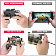 DELAM Mobile Game Controller for iPhone & Android, Pubg Mobile Controller with Cooling Fan, Phone Triggers for Gaming, Gaming Grip Joystick Gamepad Shoot Aim Keys for 4.7-6.5" Phone