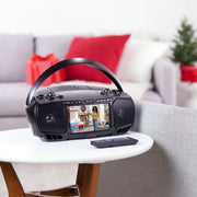 Aiwa Portable DVD Player, Crystal Clear Sound with Dual 3W Speakers and Bass Function, Featuring a 7" LCD Display, Bluetooth Connectivity, FM Radio, CD/DVD Playback