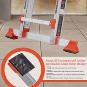 LANBITOU Ladder, A Frame 4 Step Ladder Extension, 14 FT Anti-Slip Multi Position & Storage Folding Ladder, 330 lbs Security Load Telescoping Aluminum Ladders for Stairs Home Indoor Outdoor Roof