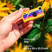 G6 Mini Thumb Camera, Portable Keychain Pocket Camera with 32GB TF Card, Wearable Photography Pendant with Type-C Adapter, Tiny Digital Gadget for Instant Phone Uploads (White)