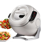 Portable Automatic Stir Fry Cooker, 2000W 6L Automatic Cooking Machine, One-Click Smart Start, Three Speed Adjustable, 360° Automatic Rotation, for Stir Frying, Stewing