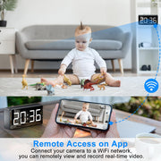 Wxndfr Full HD 1080P WiFi Camera,Pet Indoor Nanny Cam with Night Vision Motion Detection Ideal for Pet Nanny Use