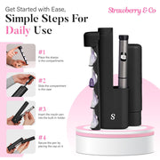 STRAWBERRY & CO Insulin Cooler Travel Case - Built-in Sharps Dispenser & Temperature-Control Organizer- TSA Approved Diabetic Pen Storage for Ozempic, Insulin Pens & Needles - Compact & Leak-Proof
