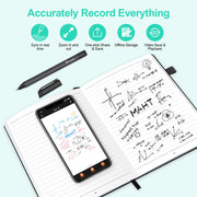 Smart Pen and Notebook - Smartpen Writing Set, Digital Smart pens for Note Taking, Real-time Sync for Digitizing, Storing, and Sharing Paper Notes, Compatible with ipad, iPhone and Android Smartphone