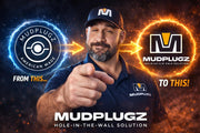 MudPlugz Drywall Repair Kit - 36 Plugs (3 Sizes) + Stingray Tool - Wall Hole Plug System for Screw & Anchor Holes - No Spackle, No Sanding - Paint Ready in