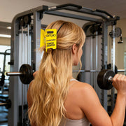 Overstimulated Caution Sign Hair Claw Clip, Funny Yellow Warning Hair Clip for Thick Hair,Gag Gift for Women, Friends (2PCS)