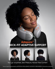 Bluvol Nest 10 Ultra Immersive Heated Neck Massager Pillow, Therapist-Style Deep Tissue Pain Relief, 360° Spatial Audio, Cordless Massager for TV Watching, Gaming, Office Work, Silver