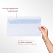 Zzrywuty #10 Letter Size Mailing Envelopes for Business, 500pcs Self Seal Windowless Security Envelopes 4-1/8 x 9-1/2 Inch White 24LB Paper