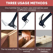 Forged Steel Claw Hammer with Magnetic Nail Starter & Shock-Absorbing Grip - Heavy Duty Framing, Carpentry, and DIY Tool