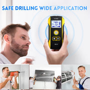 FNIRSI Stud Finder Wall Scanner - 6 in 1 Electronic Wall Wood Stud Finder, Wall Detector with Updated Positioning Hole for Center and Edge of Wood AC Wire Metal Studs Joist Pipe