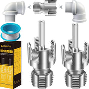 LINGIGAOUT Internal & External Pipe Threading Tool, PVC Pipe Threader, Pipe Threading Tool, 1/2'' 3/4'' Dies Electric Drill Compatible for Home Repair (2PCS) (1/2+3/4)