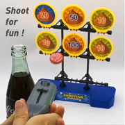 bottle cap shooting gun - Fun bottle opener tool launches bottle caps for parties, barbecues, and bar games (red-black-grey)