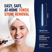 Dr. Frederick’s Original Easy Tonsil Stone Remover Kit - Fast Painless Tonsillolith Removal Tool - Fight Bad Breath - Pick and Oral Irrigator - 8 Pieces
