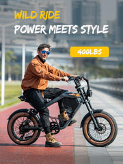 M5 Electric Bike for Adults/Teen,1500W Peak Motor 32 MPH, 48/15AH-35AH Dual Battery, 60/100 Miles 20" Fat Tire Electric Dirtbike, City Moped Electric Motorcycle for Adults Full Suspenssion Road Ebikes