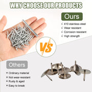 600 pcs Double-Headed Skirting Nails with 6 Sleeve Tools - Invisible Seamless Baseboard Installation Nails for Trim & Boards, 2-Sided Design (Value Pack)