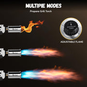 ARTFLAMM Powerful Grill Torch Gun | Propane Torch Gun, Adjustable Flamethrower | Blowtorch for BBQ, Camping, Charcoal Lighter & Fire Starter