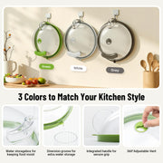 Microwave Splatter Cover with Water Steamer, Upgraded Microwave Cover for Food with Handle, Clear Plate Covers, Splatter Guard, Kitchen Essentials Gadgets, House Warming Gifts New Home, 10 Inch