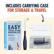 Dr. Frederick’s Original Easy Tonsil Stone Remover Kit - Fast Painless Tonsillolith Removal Tool - Fight Bad Breath - Pick and Oral Irrigator - 8 Pieces
