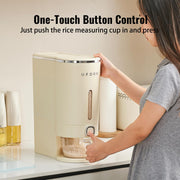 UFORU Rice Dispenser, Rice Storage Container with Measuring Cup for Kitchen Pantry Household, Cereal Dry Food Storage Containers Airtight, Sealed Moisture Proof， 22 Lbs