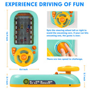 Beacron Musical Steering Wheel Toys for Boys 4-6: Toddler Simulated Driving Racing Car Game with Sound Ages 3+ Year Old, Interactive Educational Learning Race Truck for Kids Girls Xmas Birthday Gifts
