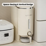 UFORU Rice Dispenser, Rice Storage Container with Measuring Cup for Kitchen Pantry Household, Cereal Dry Food Storage Containers Airtight, Sealed Moisture Proof， 22 Lbs