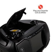 Aiwa Portable DVD Player, Crystal Clear Sound with Dual 3W Speakers and Bass Function, Featuring a 7" LCD Display, Bluetooth Connectivity, FM Radio, CD/DVD Playback