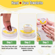 Hand Pop Lemon Scented Wipes - 24 Pack of Travel Size Wet Towelettes, Alcohol-Free, Wipes for Skin Hydration, Convenient, Eco-Friendly, Refreshing, Fits in Gym Bag, Purse, Pocket, or Luggage