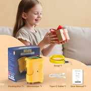 1000X Handheld Digital Microscope for Kids: Pocket Microscope with 2.0" IPS Screen - STEM Toys Birthday Gifts for Girls Boys Child - Portable Edu Science Kits Toddler Age 3-6 6-12