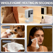 5-10s Fast Hot Towel Dispenser, 55°C (131°F) Constant Temp, 500ml Tank, Auto-Dry & Safe, Portable for Spa, Facial, Bathroom & Home (Hot Towel Heater with 2 Rolls of Towels)