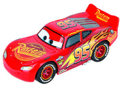Carrera Speed Arena Disney Pixar Cars - Portable Slot Car Race Track Includes 2 Cars Lightning McQueen and Dinoco Cruz - Battery-Powered Beginner Toy Racing Set for Kids Ages 3 Years and Up