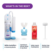 Willo Fully Automatic Kids U-Shaped Electric Toothbrush - 2 Brushing Timers, Deep-Cleans, Consistent Results, Eliminates Brushing Mistakes - Berry Splash (Small - Kids Ages 5-7 Years)