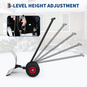 Garvee Large 40in W Heavy Duty Snow Shovel with Ergonomic Handle for Driveway, Push Snow Plow Shovel with Adjustable Handle, Angled Blade and Wheels, Snow Removal for Driveway, Courtyard
