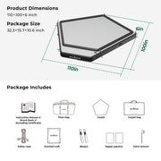 ACACIA Air Floor 2-3 Person for Space Camping System, 4-Layer, 6-Inch-Thick Inflatable Floor for Floating Tent, Waterproof Moistureproof Camping Base with Removable Carpet, Repair Patch, Carry Bag