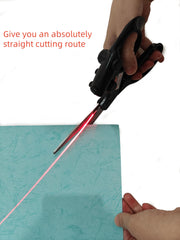 Professional Laser Guided Scissors - for Fabric, Paper, Crafts | Ergonomic Handle, 30Cr13 Stainless Steel, Magnetic Storage