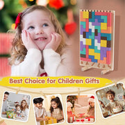 DQVTIC Wooden Russian Blocks Puzzle, 3D Colored Wooden Stacking Jigsaw Puzzle Toy, Montessori STEM Educational Toys, 42Pcs Blocks Brain Teaser Board Game Boys Girls Activity Kids Gift for Toddlers 3+