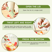 Silicone Long Ice Stick Mold with Lid, Rectangular Narrow Ice Cube Tray Flexible Easy Release Ice Maker for Juice Drink Bottles