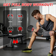 55LBS Adjustable Dumbbells Set of 2, Durable Weights Dumbbells Set, 10 in 1 Free Weights Set with Anti-Slip Grip, Fast Adjust Gym Equipment Space Saving for Home Strength Training – Pair
