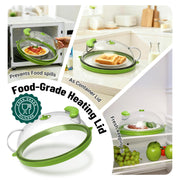 Microwave Splatter Cover with Water Steamer, Upgraded Microwave Cover for Food with Handle, Clear Plate Covers, Splatter Guard, Kitchen Essentials Gadgets, House Warming Gifts New Home, 10 Inch