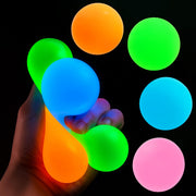 YAMIELO LumiBalls - 12 Pack LumiBall Sticky Balls for Ceiling & Wall, Glow in The Dark Sticky Stress Balls (12 Pack)
